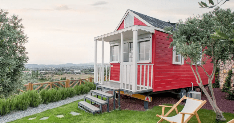 Red Tiny House On Wheels