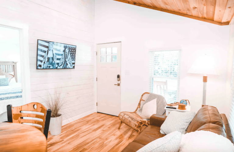 Custom Bungalow Tiny House Living Room Design photo