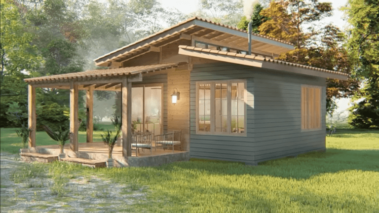 Rustic Tiny House Design Idea 6m x 6m - Dream Tiny Living