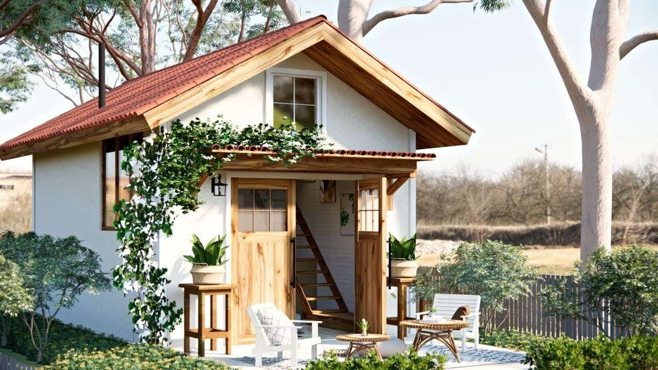 Sweet Tiny Home Design Idea 4.5m x 6m - Dream Tiny Living