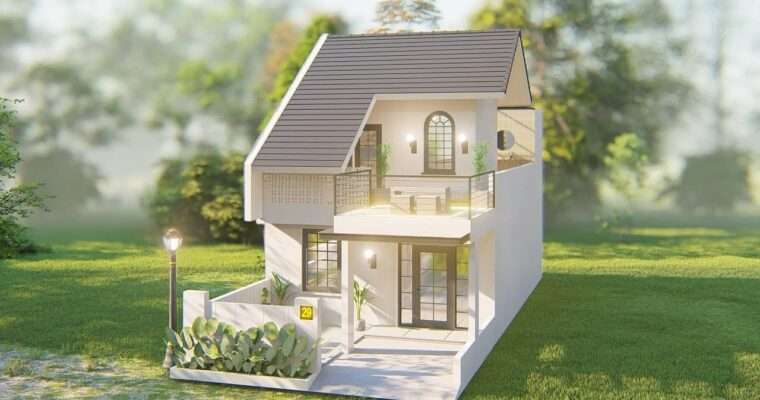 Small House with Loft Design Idea 640 Sqft