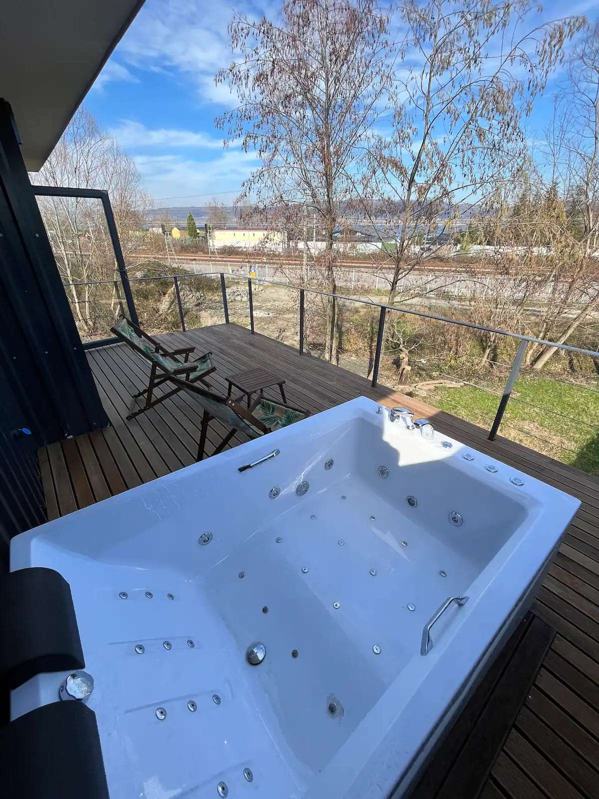 Tiny Container House with Jacuzzi and Lake View - Dream Tiny Living