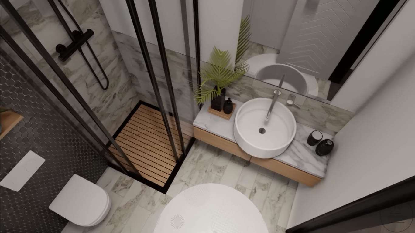 Modern Small House Design Opening to the Pool - Dream Tiny Living - Small House Living Room With Pool Schemes