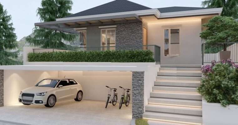 Small House Design with Parking Lot 84 Sqm
