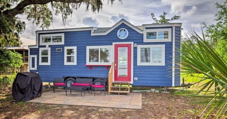 Tiny House on Wheels with Private Dock and Patio