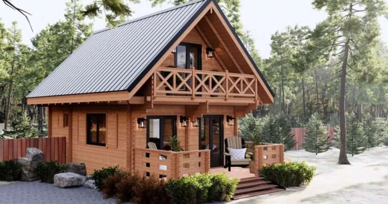 Charming Wooden Cabin Design 5m x 7m