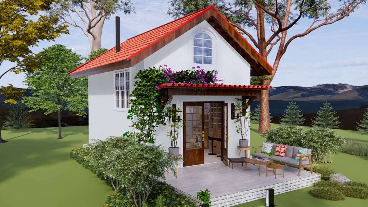 Small House Intertwined with Sweet Nature