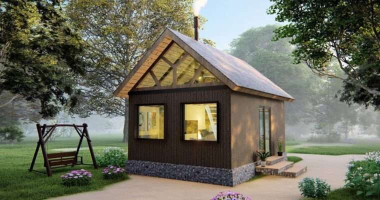 Absolutely Cool Wooden Cabin Design 5m x 7m