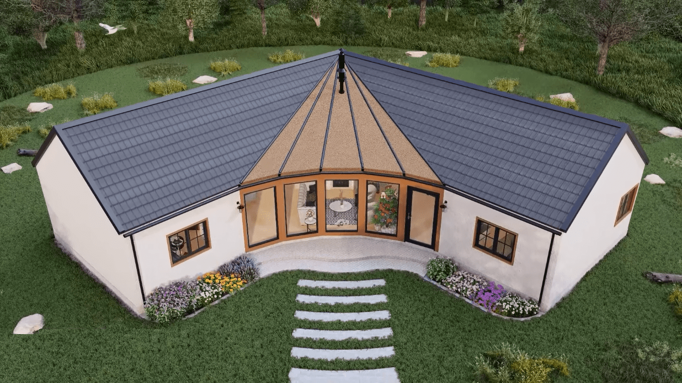 V Shaped Tiny House with Unique Design